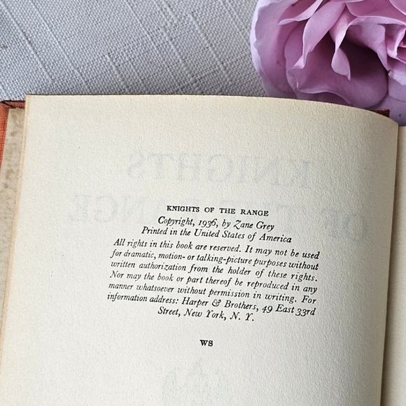 1935 Knights Of The Range & Thunder Mountain by Zane Grey, Vintage HC - Picture 10 of 13